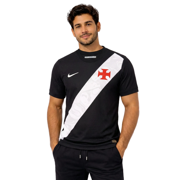 Camisa Vasco Home 26/27 - Preta e Branca