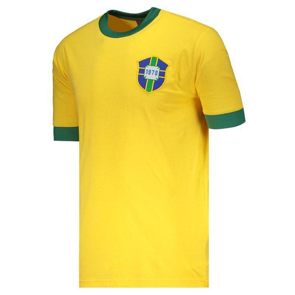 Camisa Brasil Home 1970 Retrô - Amarela